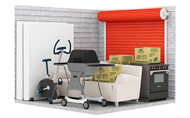 Example contents that fit in a 10 by 10 storage unit