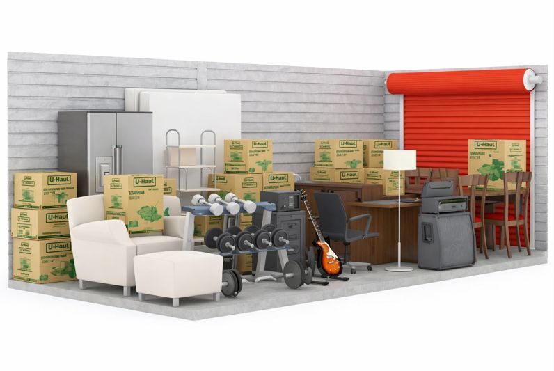 Example contents that fit in a 10 by 20 storage unit